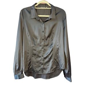 Halogen Button Down Long Sleeve Blouse- Sz Large